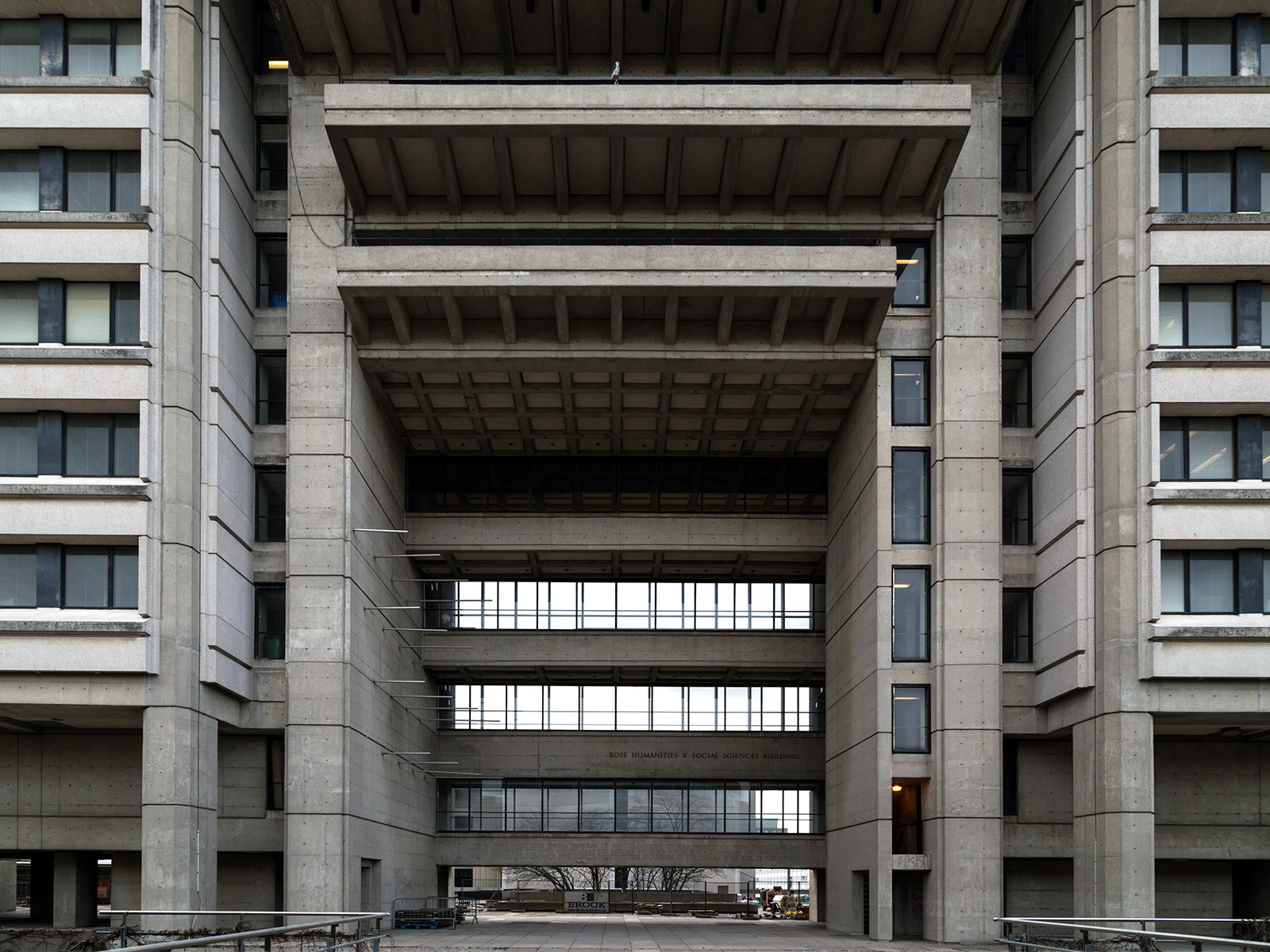 20141207. The main entrance colossal and classic brutalist Ross