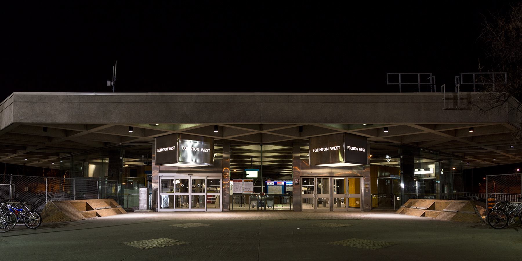 20150420. Toronto's very modern Eglinton West subway station rea