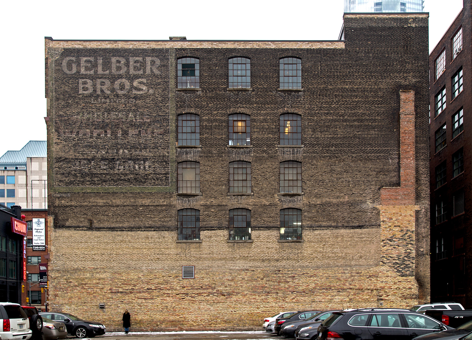 20140111. In the 1920s, 225 Richmond St. W was the Gelber Brothers Wholesale Woollens & Yard Goods warehouse.