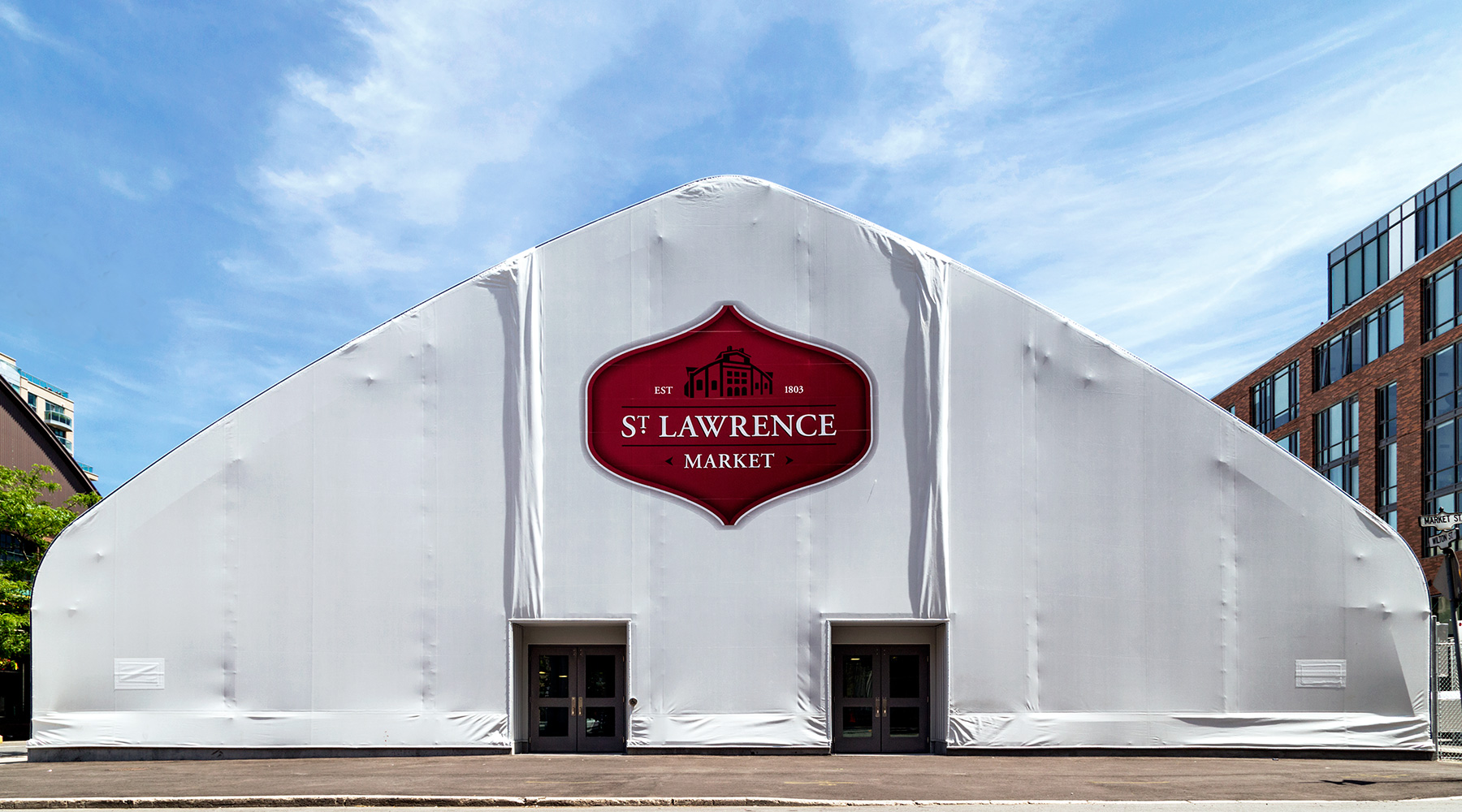 20150715. The new and temporary south North St. Lawrence Market.