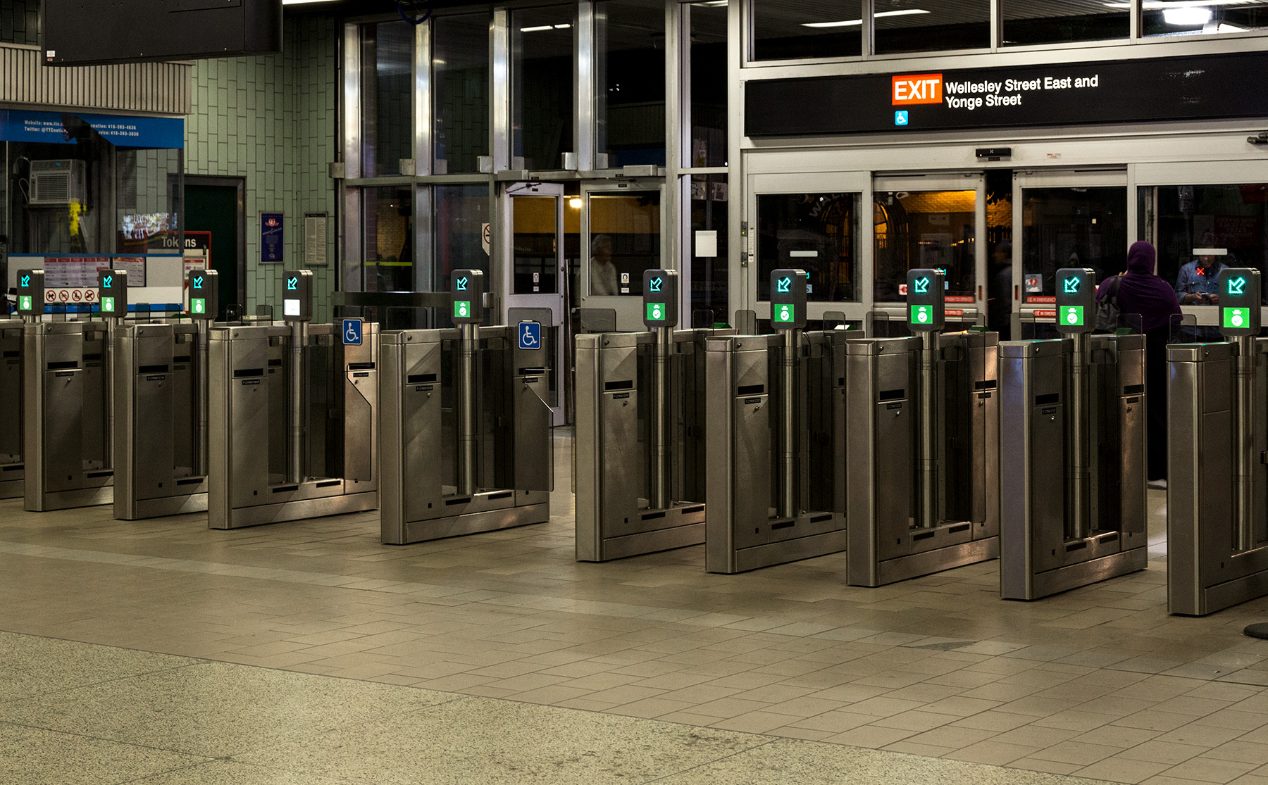 20160609. Presto fare gates have replaced the old turnstiles at