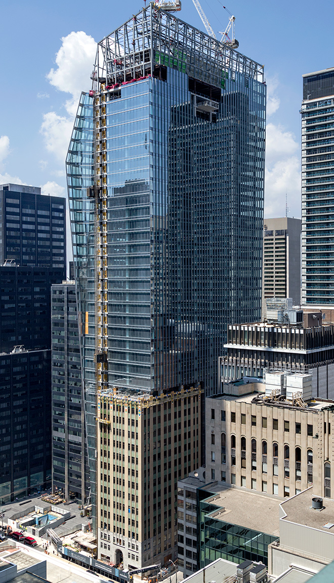 20160713. Full-length aerial view of the Ernst & Young Tower and