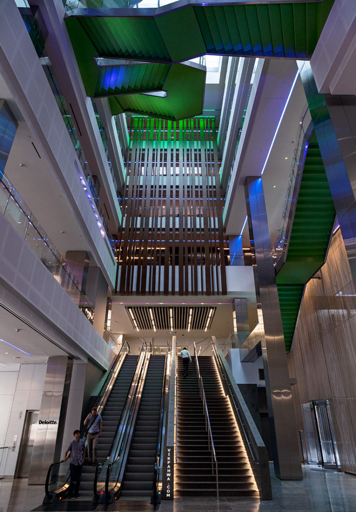 20160830. Inside the Deloitte atrium of the new Bay Adelaide Cen
