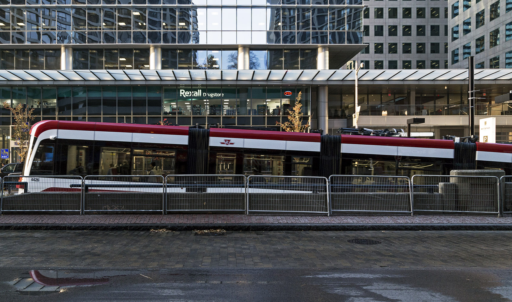 20161118. A TTC Flexity Outlook LRV rises from the underground.
