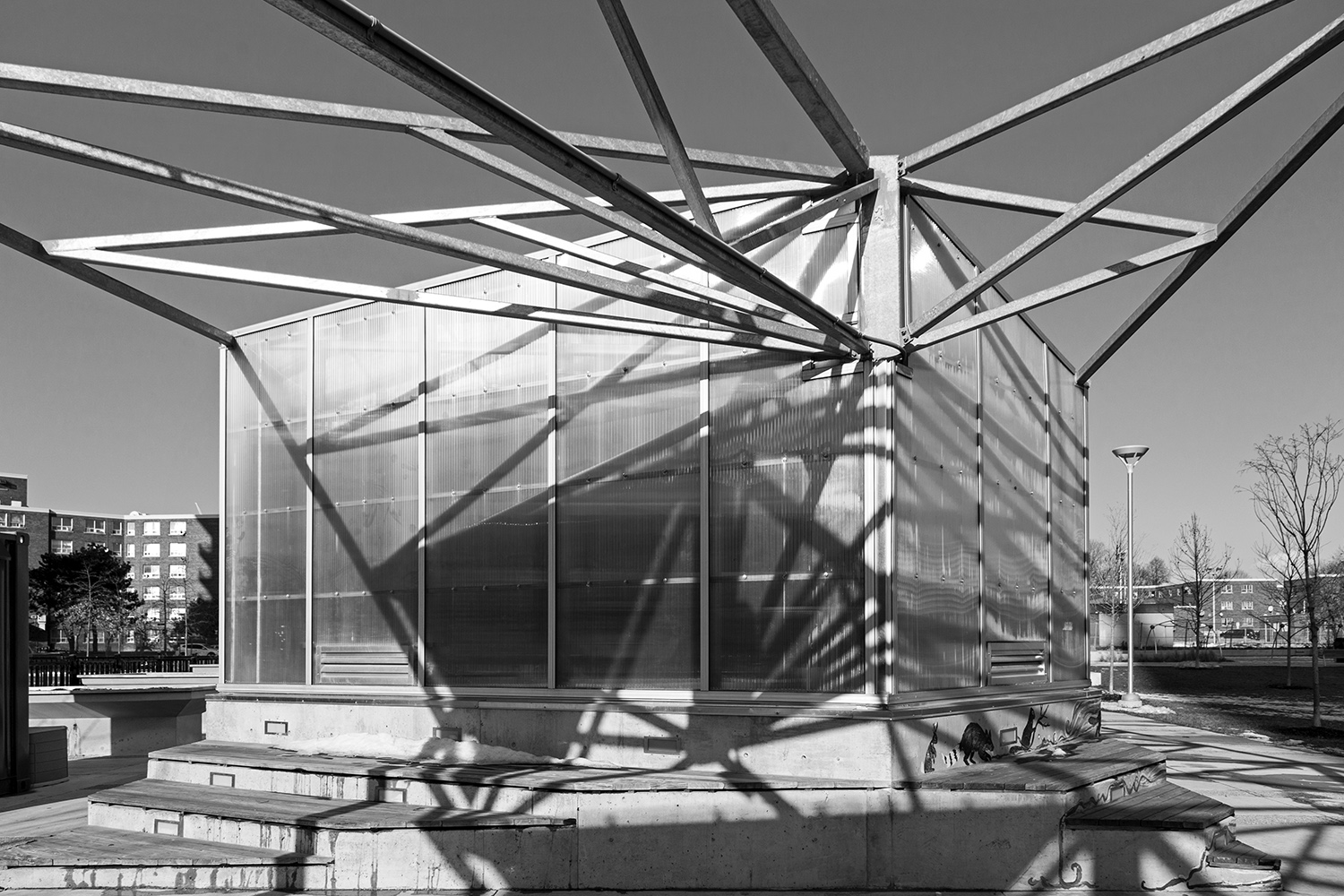 20170103. Regent Park's new park features this neat structure ho