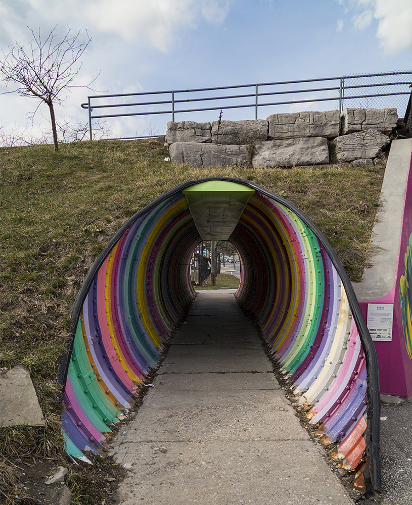 20170406. One of the colourful pedestrian tunnels under the York
