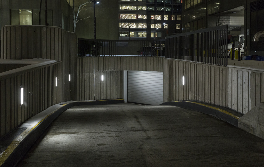 An Underground Parking Exit Ramp Can Be Made Elegent With The Use Of