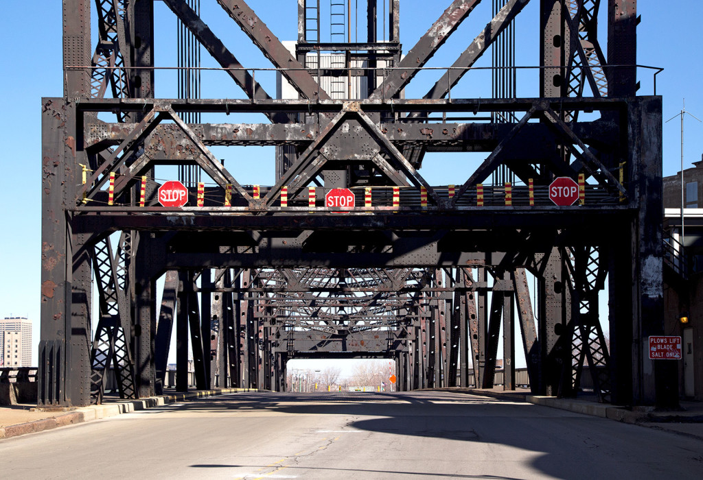 20140509. Buffalo’s awesome Ohio Street Lift Bridge has two towers ...